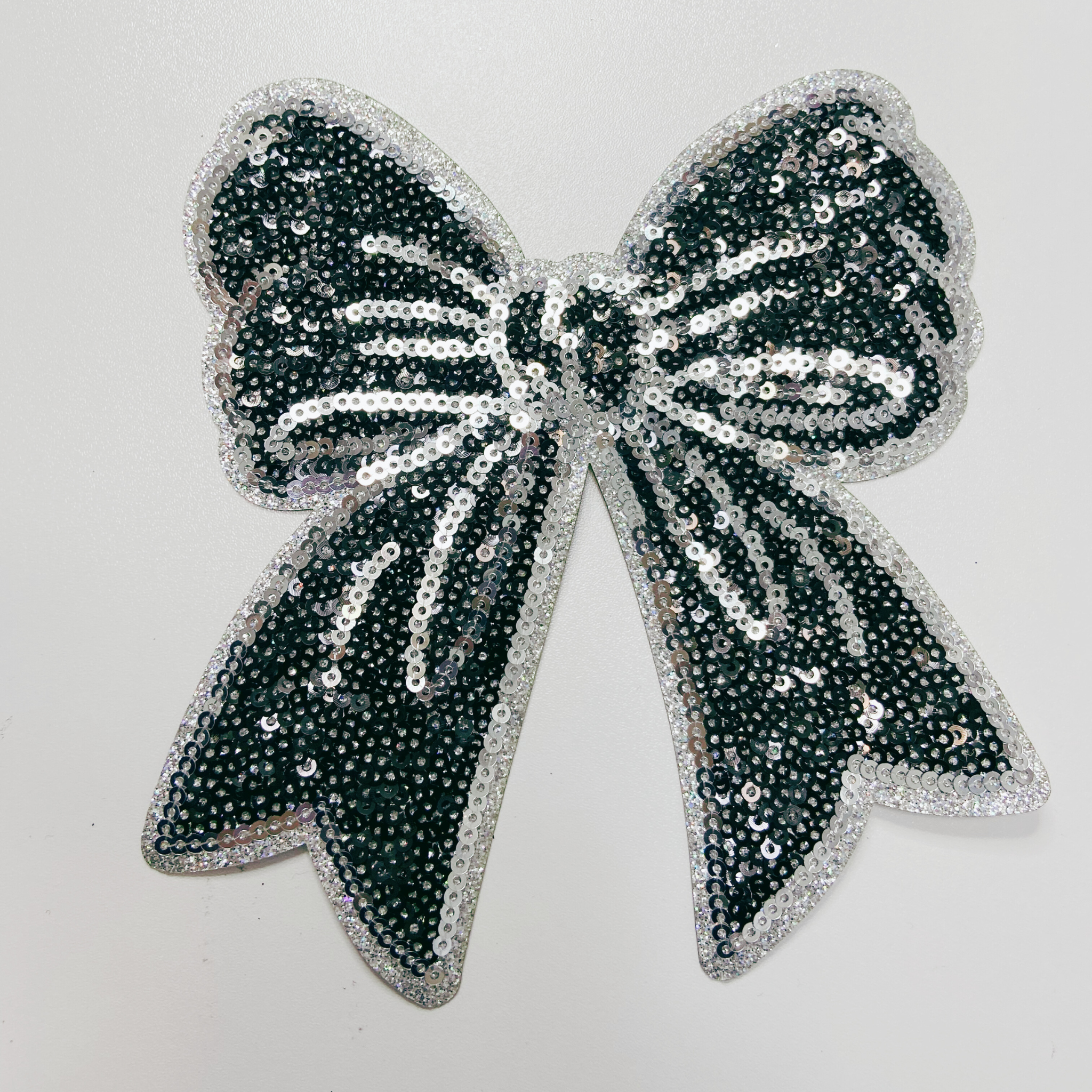 TEELUX - Wholesale Patch - 5.5" Sequin Bow - Sold in Sets of 2 - multiple color choices.  - SEQUIN Patch1
