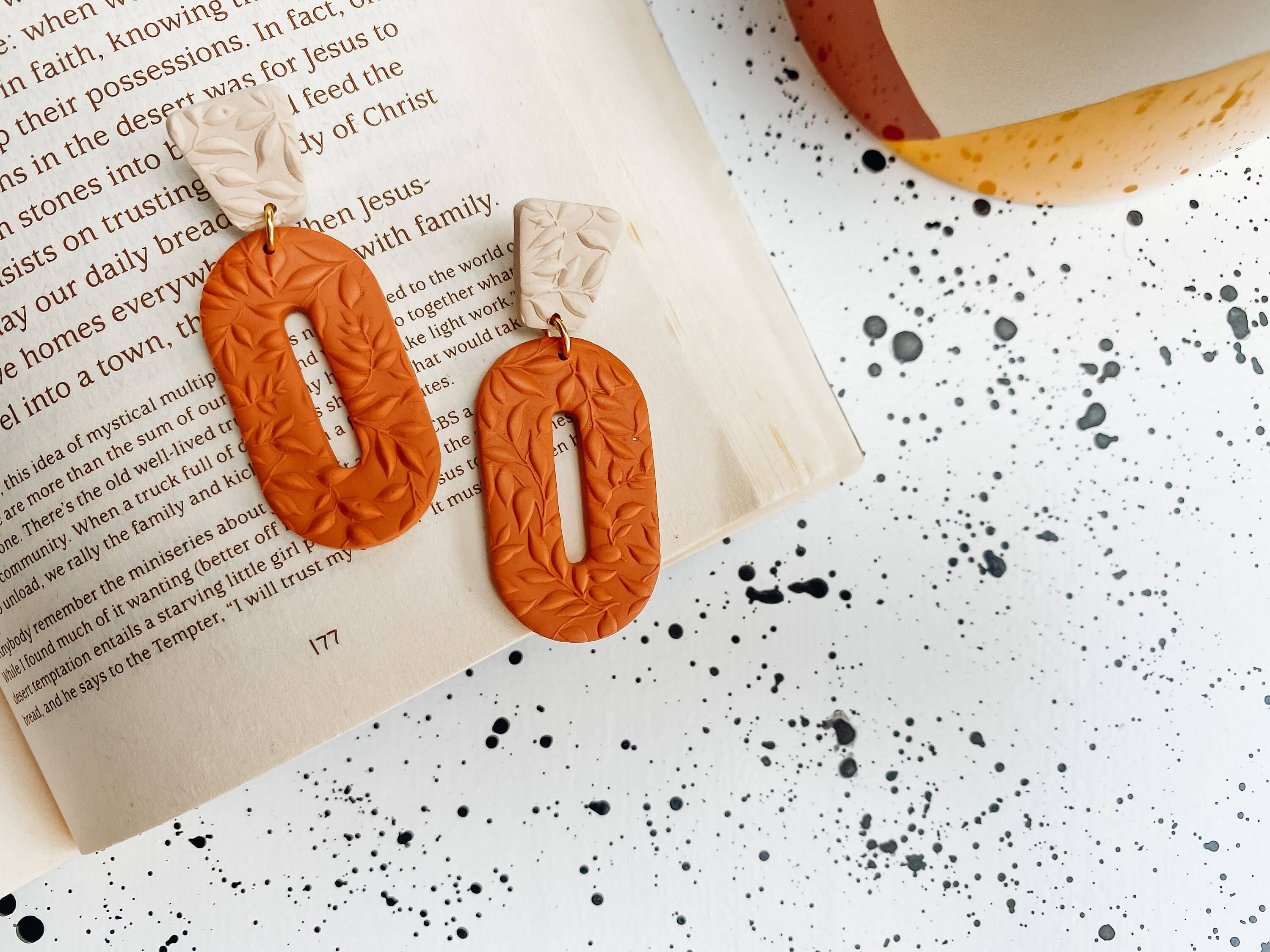 Lauren Likes Art - Wholesale Hoop Earrings - Boho Matte Hoop Earrings in Polymer Clay with 70s Nostalgia1