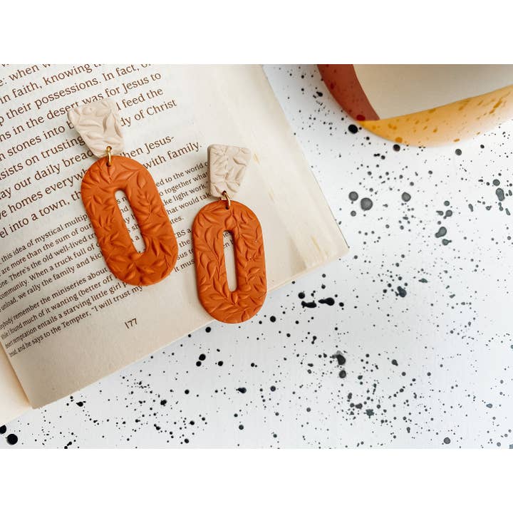 Lauren Likes Art - Wholesale Hoop Earrings - Boho Matte Hoop Earrings in Polymer Clay with 70s Nostalgia1