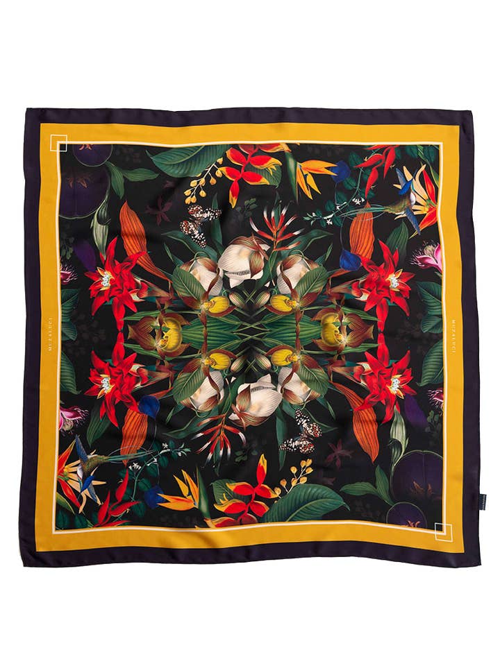 Sjal Mörka Colombianska Blommor för wholesale av Muzaluci