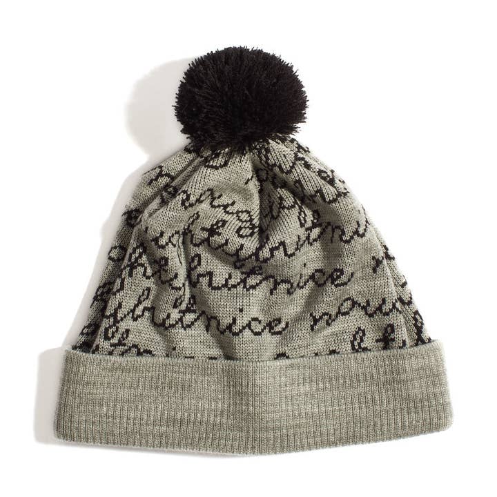 Naughty or Nice Script Toque met Pom voor wholesale door Tuck Shop