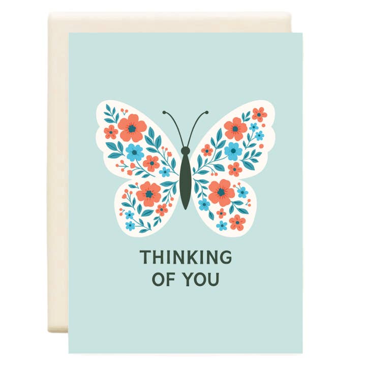Thinking of You Blue | Sympathy Greeting Card for wholesale by Inkwell Cards