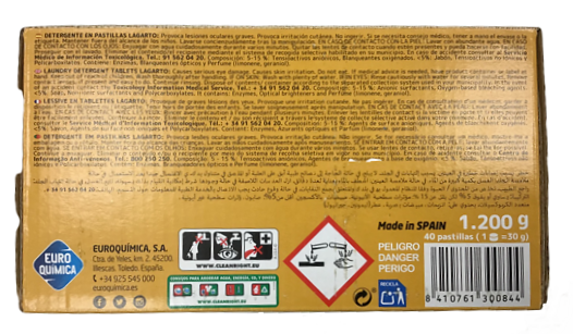 Lagarto - Wholesale Laundry Detergent Powder/Pods - Lagarto Washing Detergent, 40 Tablets. Matic1