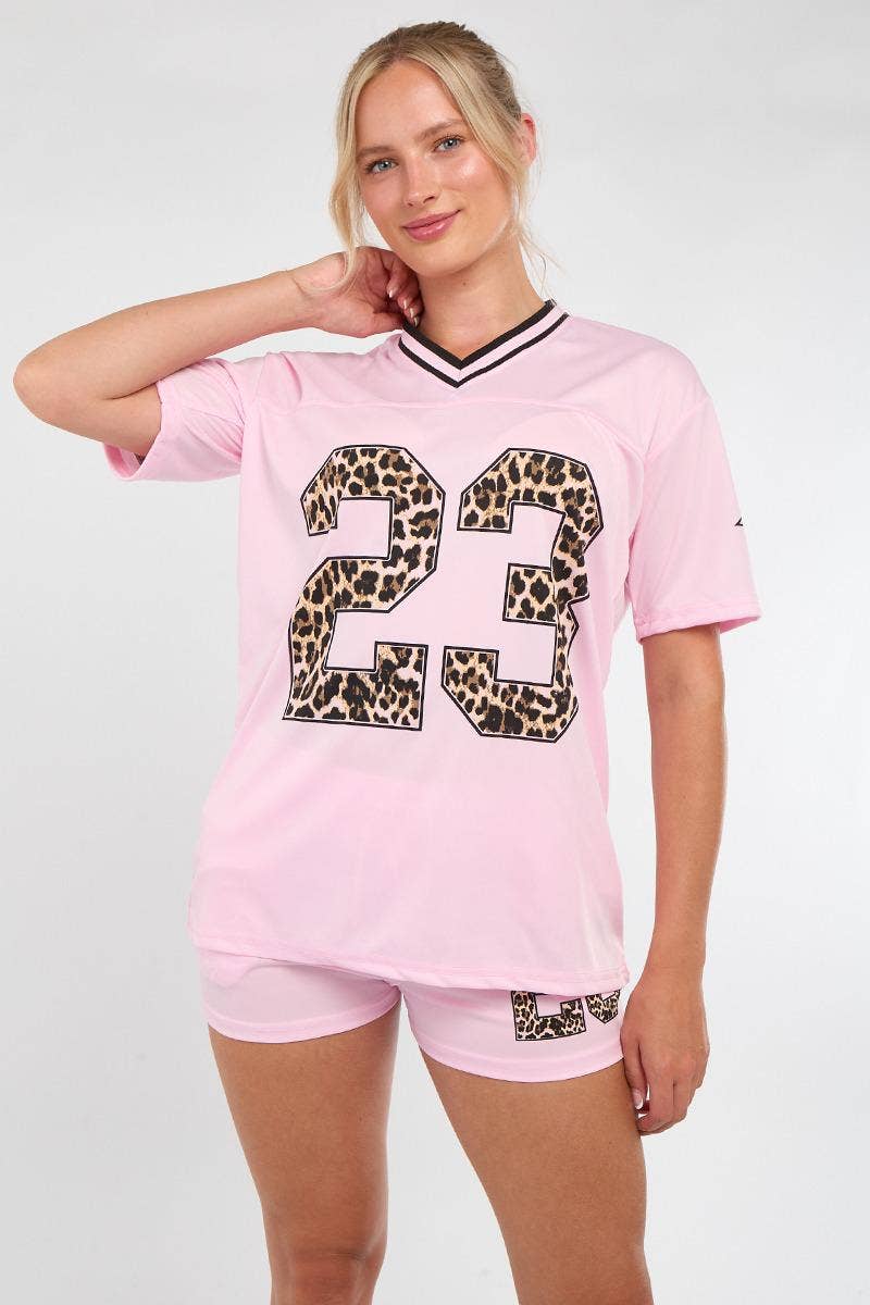 AX Labels - Wholesale Top & Short Set (NOT Loungewear) - Women's - Leopard Print 23 T-Shirt With Shorts Co-ord16