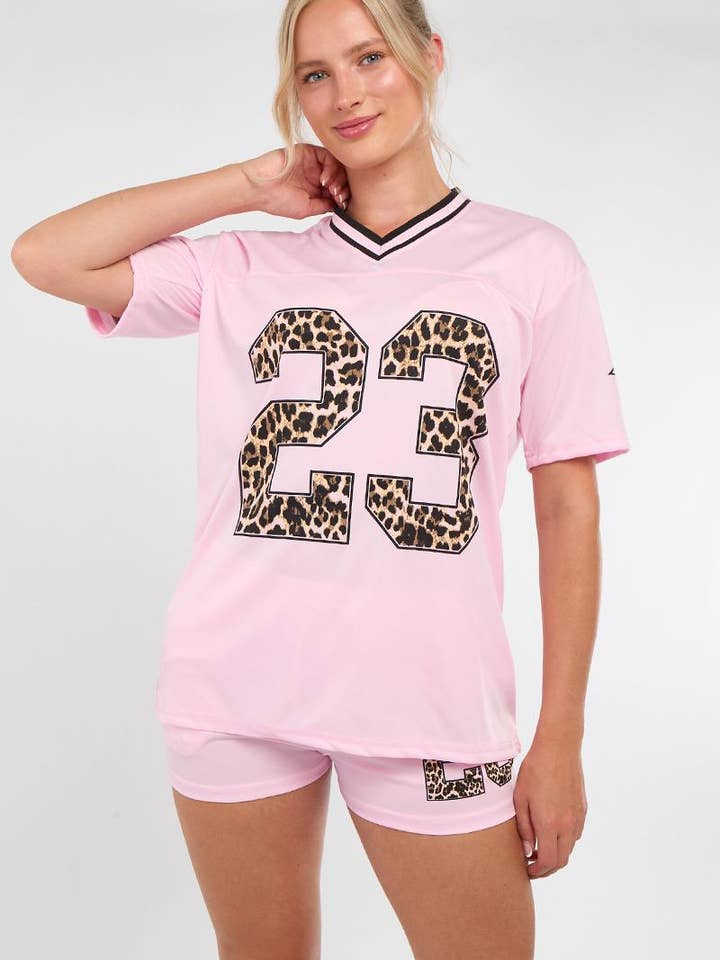 AX Labels - Wholesale Top & Short Set (NOT Loungewear) - Women's - Leopard Print 23 T-Shirt With Shorts Co-ord16