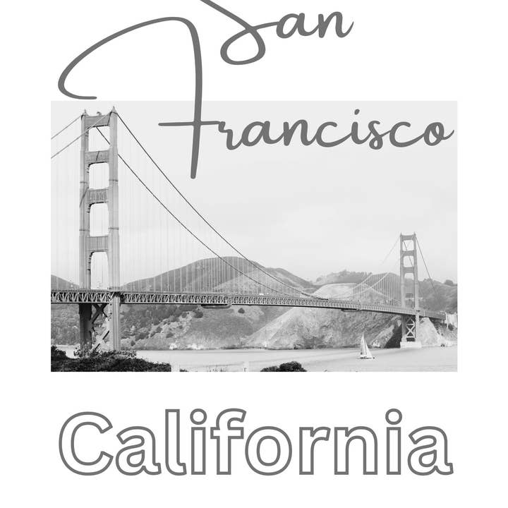 California San Francisco Golden Gate Bridge Giclee Travel Print for wholesale by Lower 48 Trading Company Road Trip Shop