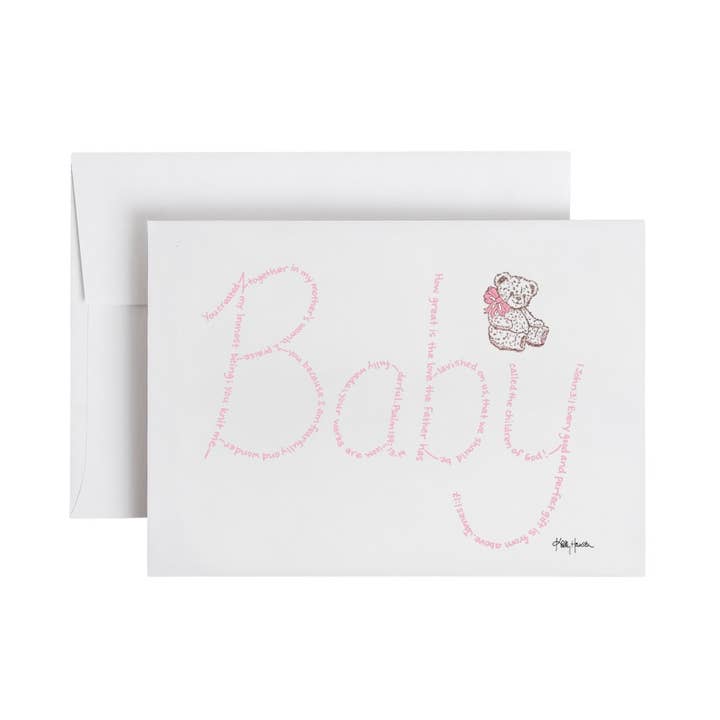 Baby card with envelope for wholesale by Inspirational Arts - Faith-inspired Christian gifts