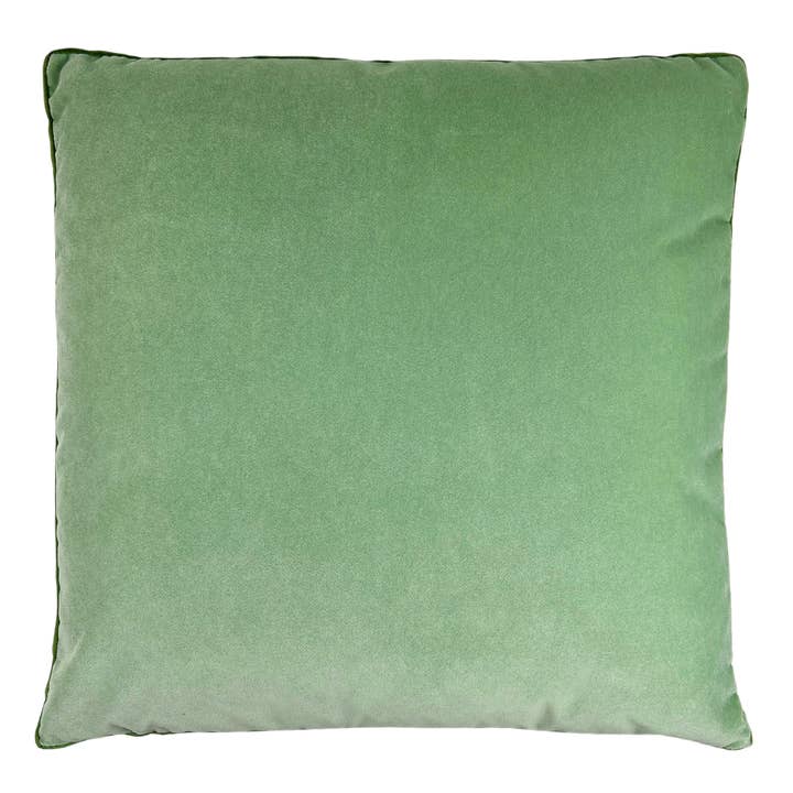 Eloise - Meadow Green Velvet Box Pillow for wholesale on Faire0