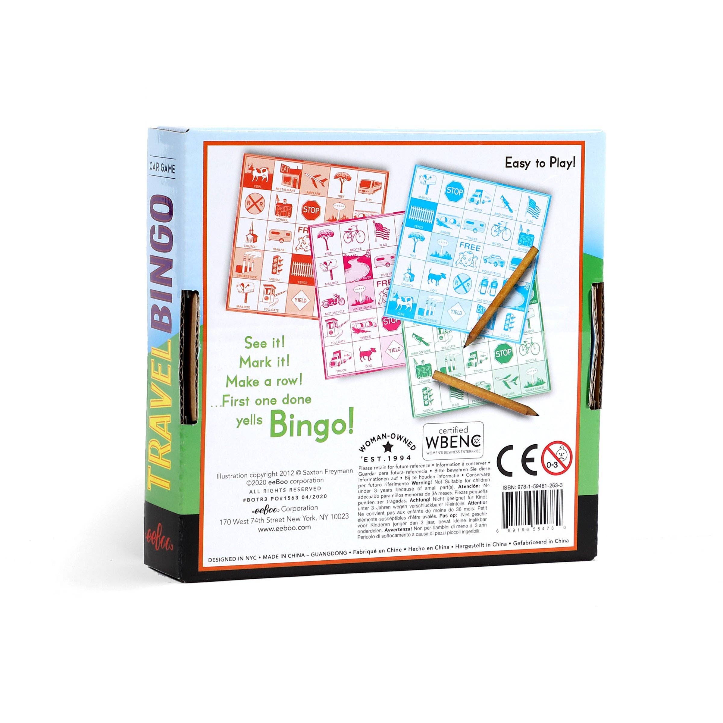 eeBoo - Vente Jeux de société - Jeu de bingo de voyage1