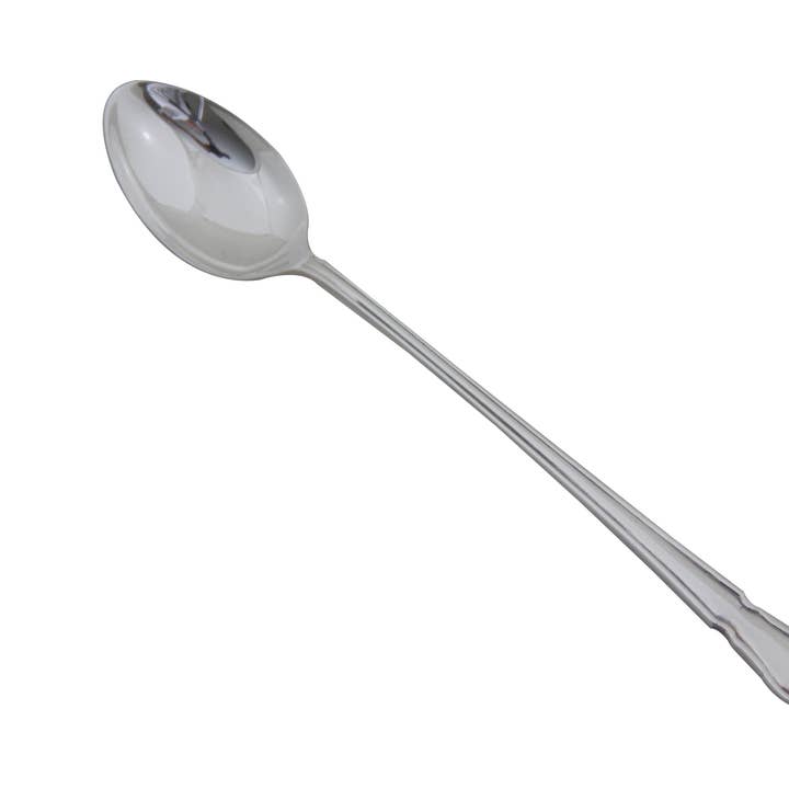 DuBarry Pattern Iced Tea Silver Plate Spoon. SKU #: KM9310. for wholesale by Corbell Silver