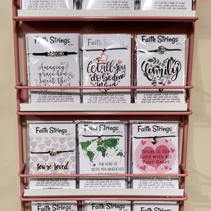 Faithstrings - Wholesale Retailer Display - Jewelry - Display Starter Kit 36 Faith Strings Christian Wish Bracelet
