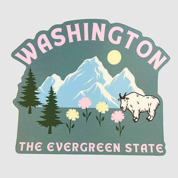 Washington State Sticker for wholesale by Plantiful Design Co
