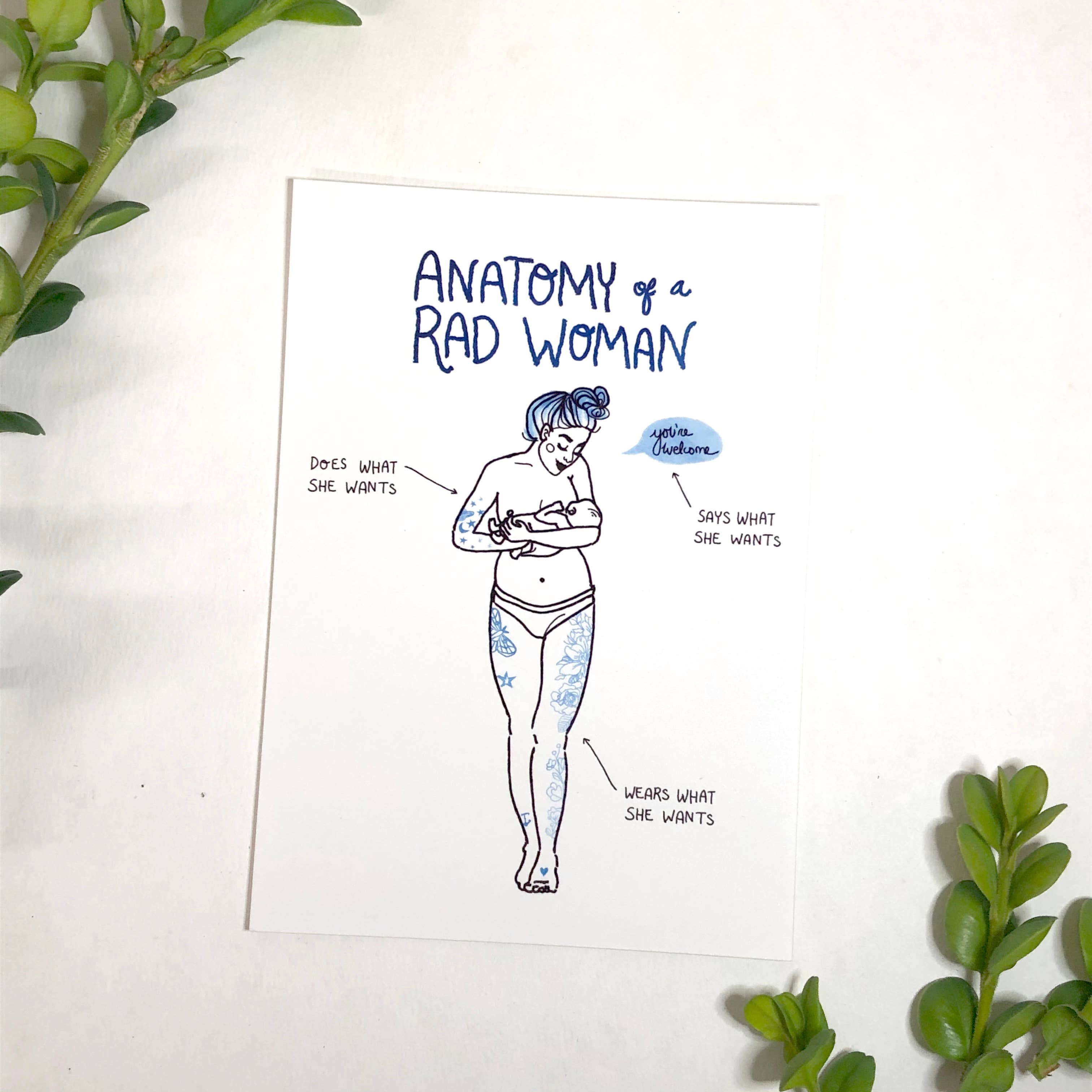 Wild Optimist - Wholesale Art Print - Anatomy of a Rad Woman Print4
