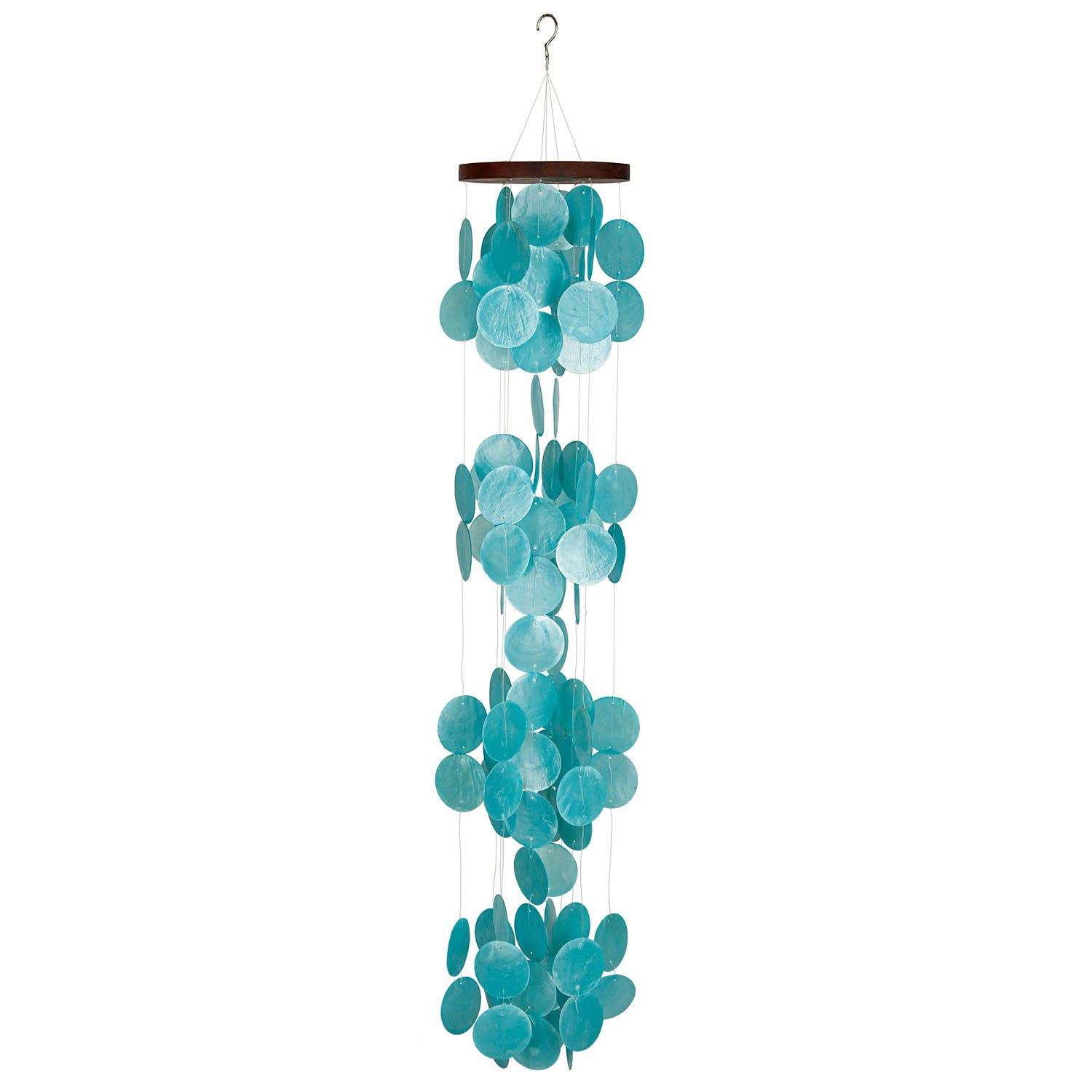 Woodstock Chimes - Wholesale Wind Chime - Capiz Waterfall - Azure3