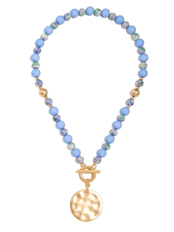 Porcelain & Resin Beaded Charm Necklace for wholesale by ZENZII Jewelry