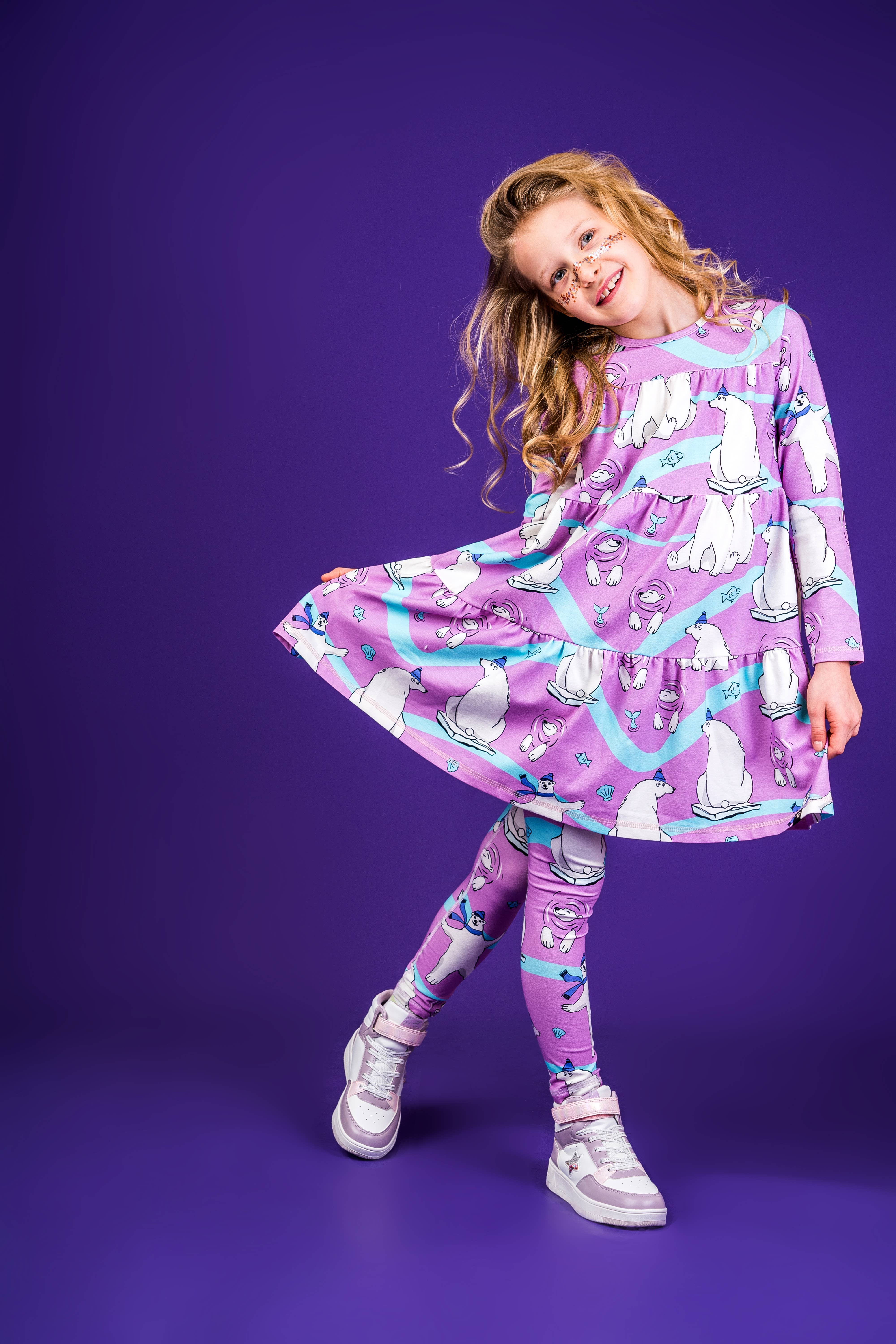 Mullido – wholesale Klänning – Barn – ISBJÖRN - A-LINJEKLÄNNING - AW2410