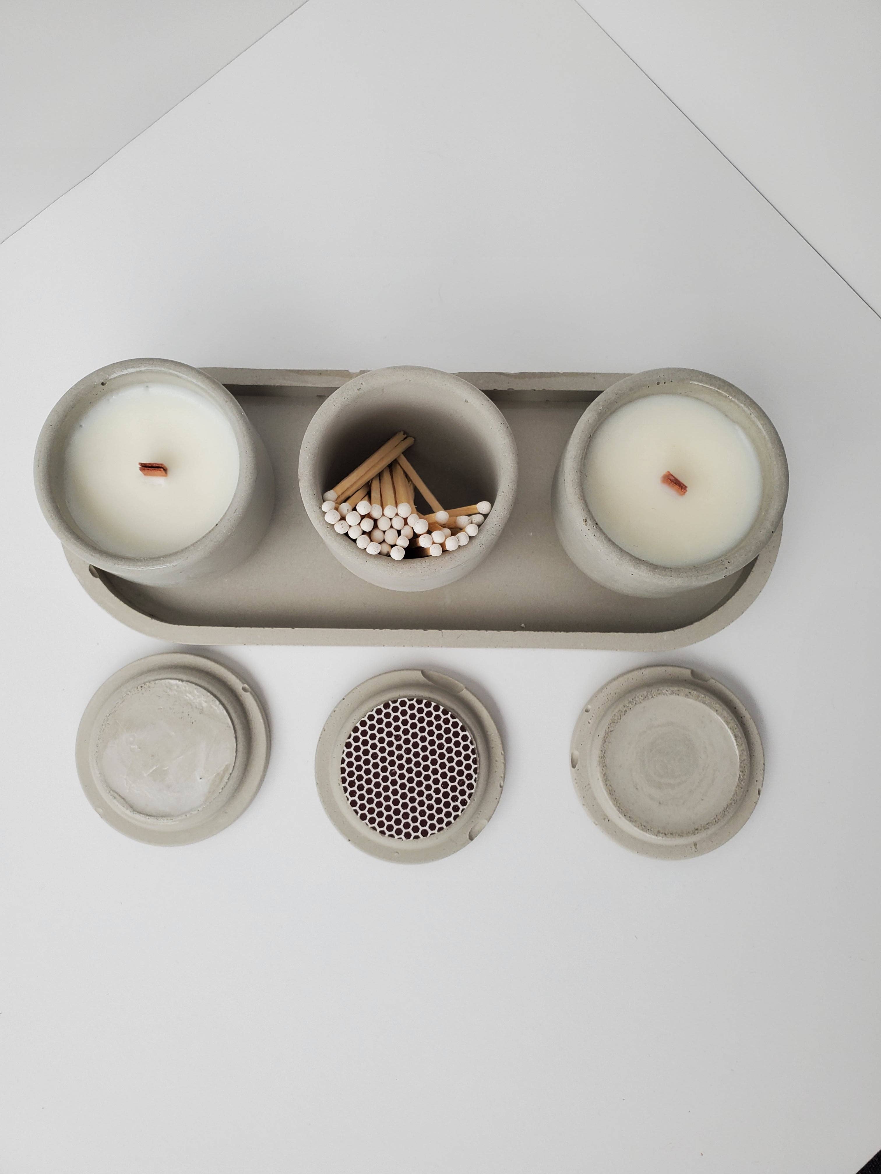 SLOcure – Großhandel Streichholzhalter – Beton Streichholzglas mit Streichpapier7