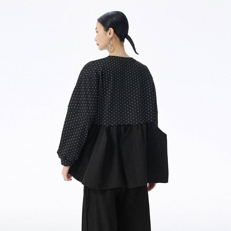 Basis Fancy - Wholesale Blouse - Women's - Ruched Loose Top2