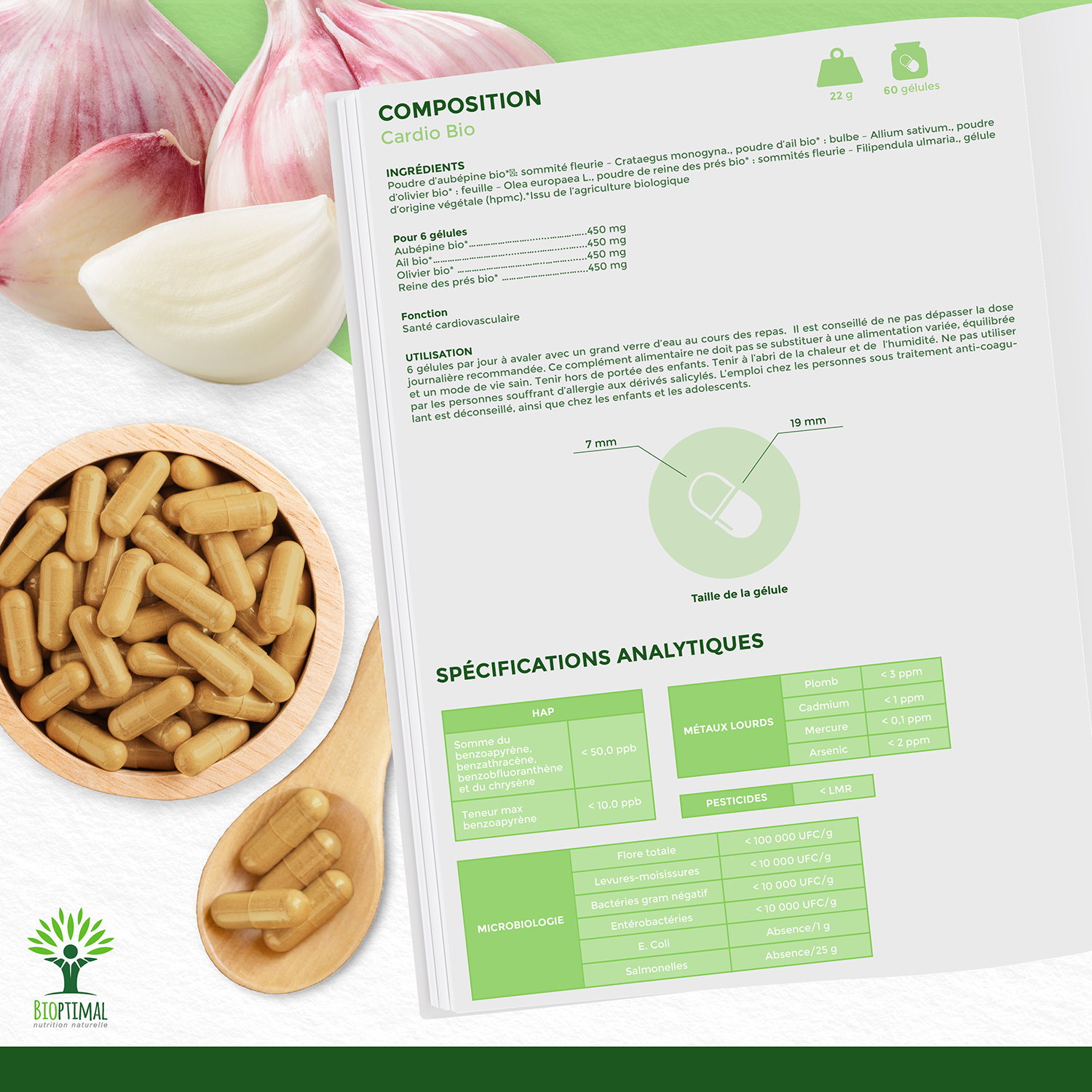 Bioptimal – wholesale Oralt tillskott/Vitamin – Cardio Bio – kosttillskott i kapslar6