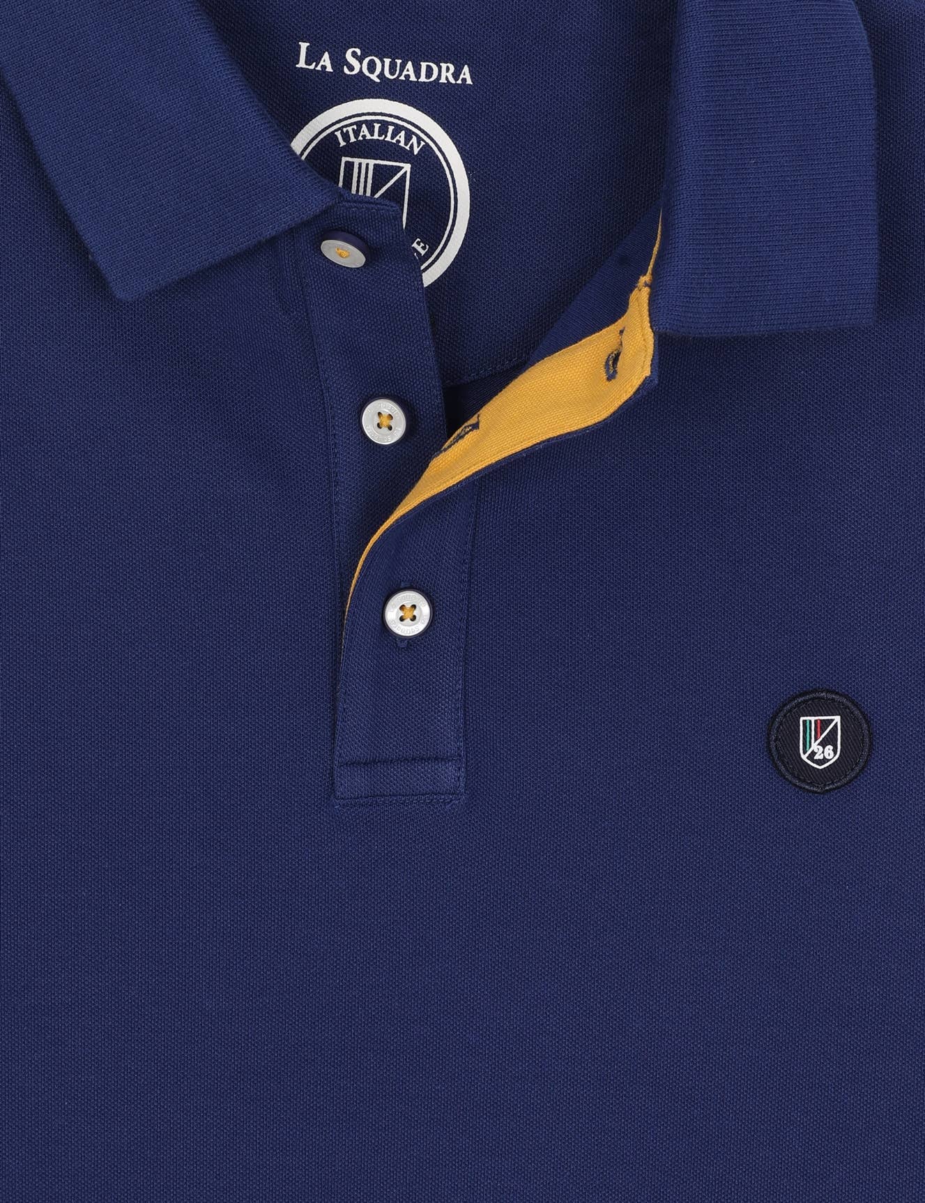 Blue POLO PIQUÉ SHORT SLEEVE SOLID COLOR Elastane - Ref: 124-2211 for wholesale on Faire1