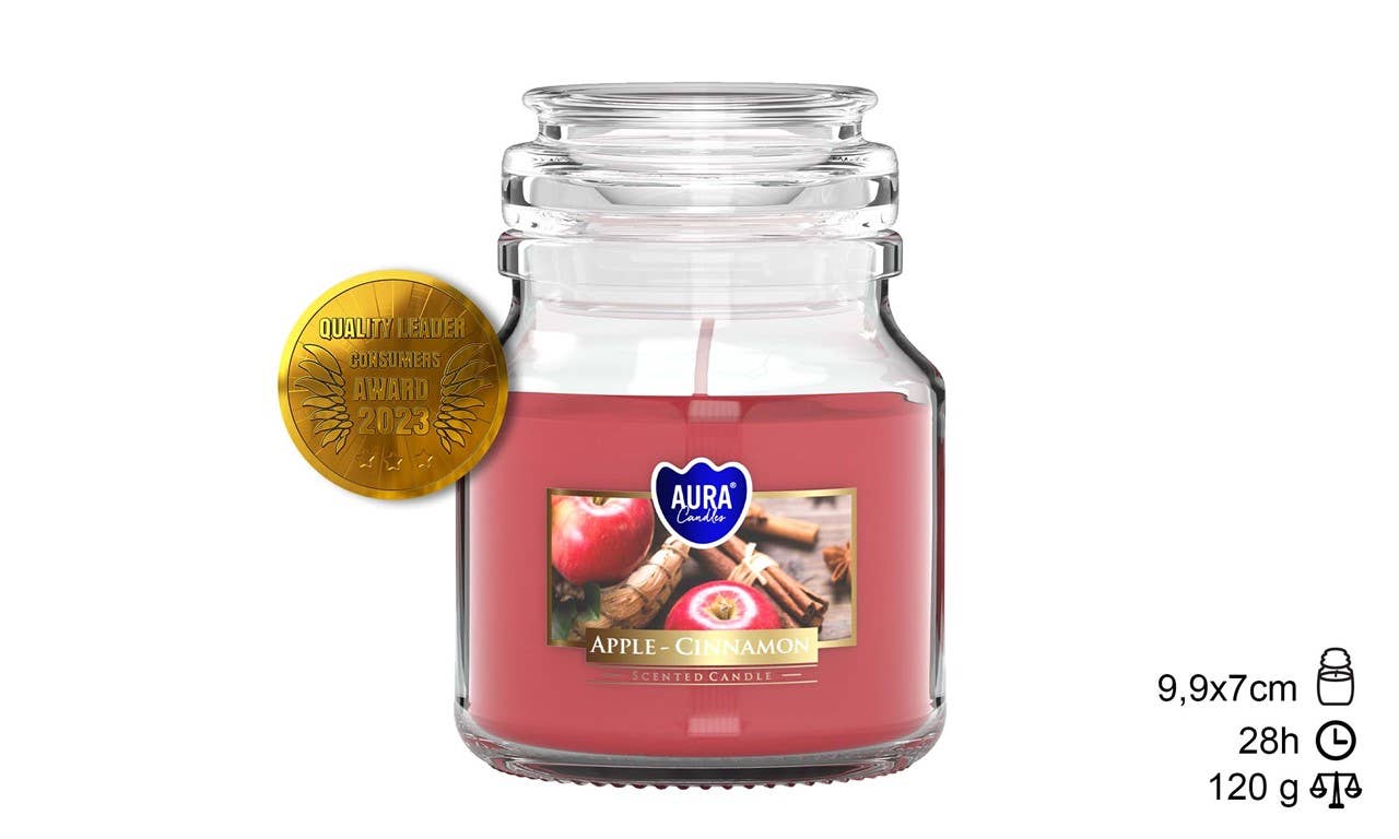 Esoterica Arte - Wholesale Jar/Filled Candle - Candle Pot Apple/Cinnamon 28h (6 pcs)0