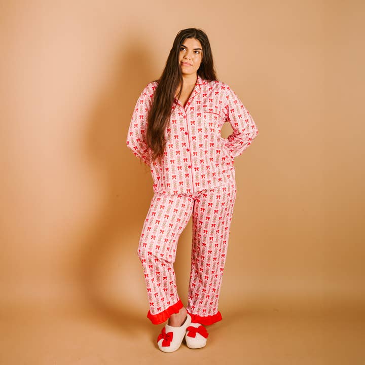 The Darling Effect - Wholesale Sleepwear Set - Women's - Sweet Dreams Pajama Pants Set-Oh So Merry1