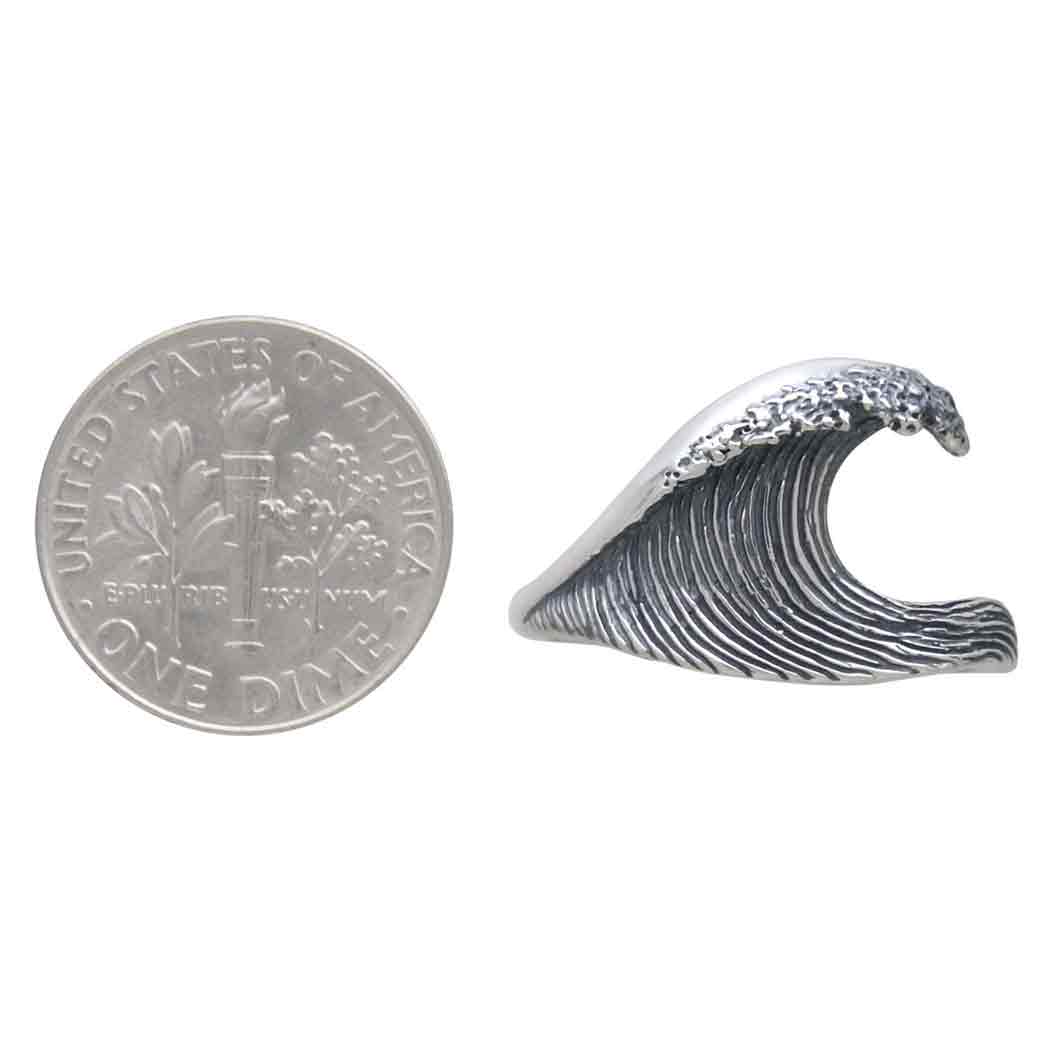 Nina Designs - Wholesale Cocktail/Statement Ring - Sterling Silver Dimensional Wave Ring2