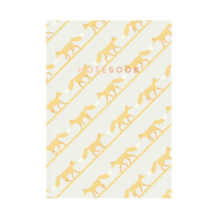 Quinnstripe Notizbuch, sonnendurchflutetes Gelb für den Großhandel von Quinn the Fox