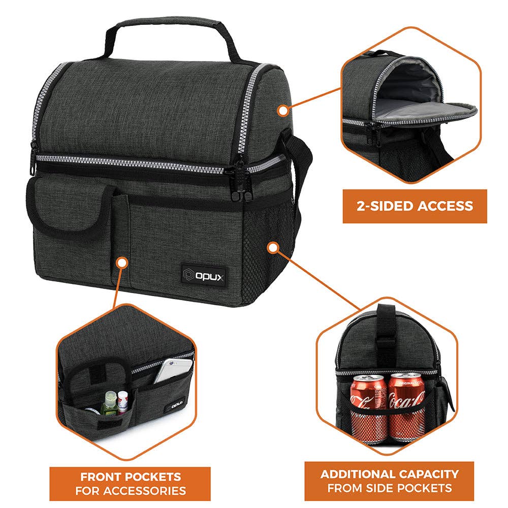 OPUX - Wholesale Lunch Bag/Box - Two-Sided Double Deck Insulated Lunch Box - 16 Cans6