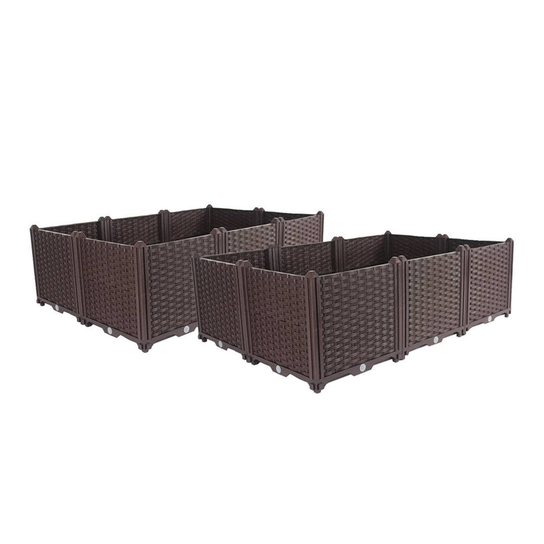 SOGA International Pty Ltd - Wholesale Planter Box - SOGA 2X 120cm Raised Planter Box Vegetable Herb Flower Outdoor Plastic Plants Garden Bed Deepen0