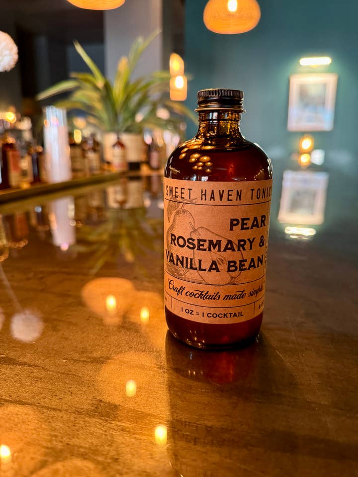 Pear Rosemary & Vanilla Bean for wholesale by Sweethaven Tonics