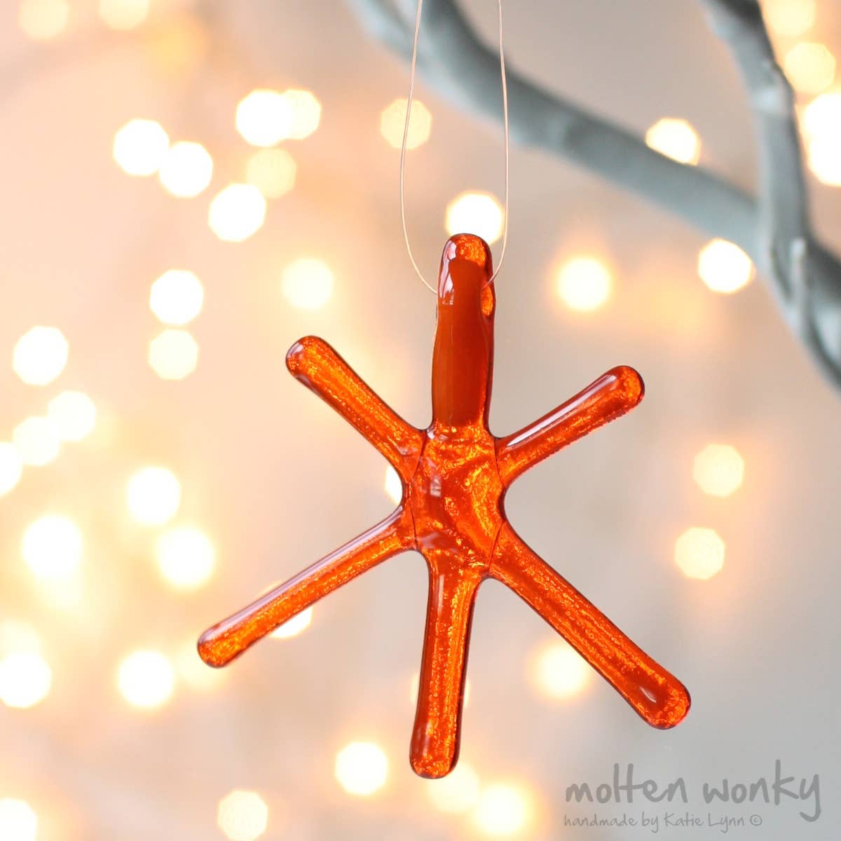 molten wonky – wholesale Ornament set – Colourful Transparent Small Stars2