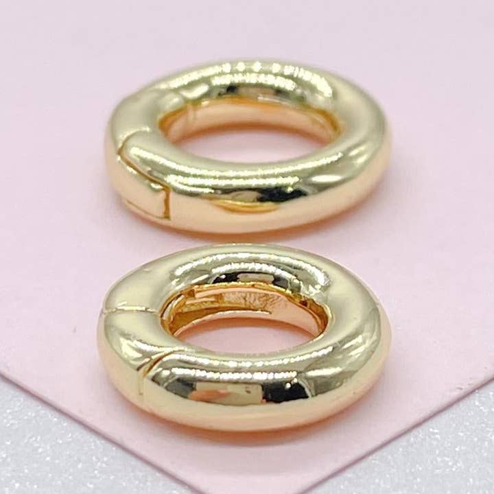 Milie - Wholesale Clasp - 18k GF Round Carabiner Clasp for Jewelry Making2