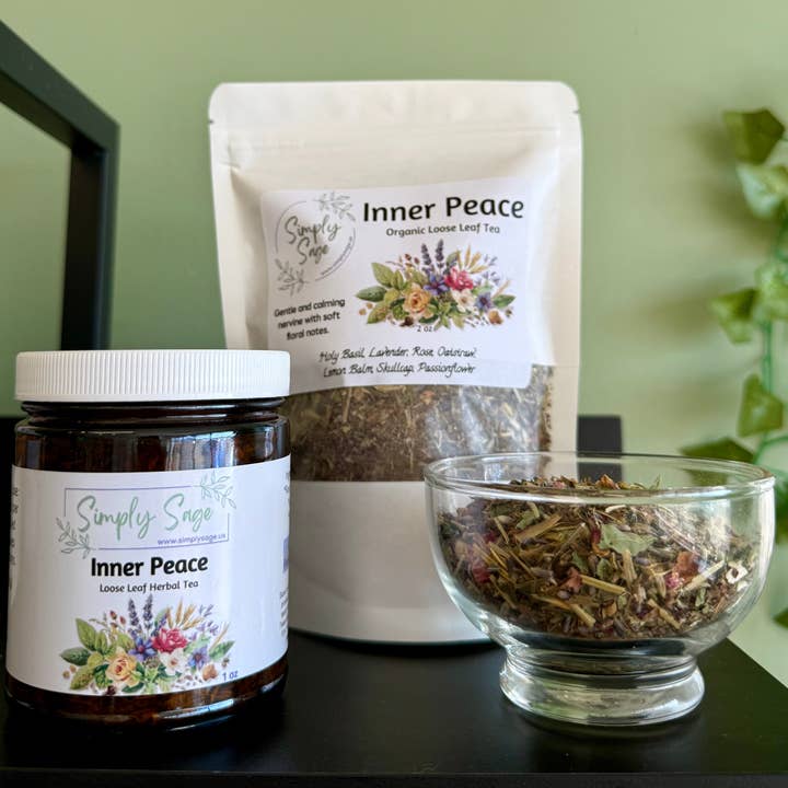 Inner Peace Organic Loose Leaf Tea Blend for wholesale by Simply Sage