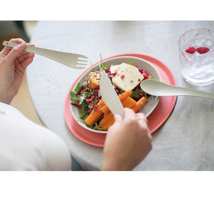 Nature ash grey Cutlery Set RIO 3-piece for wholesale on Faire2