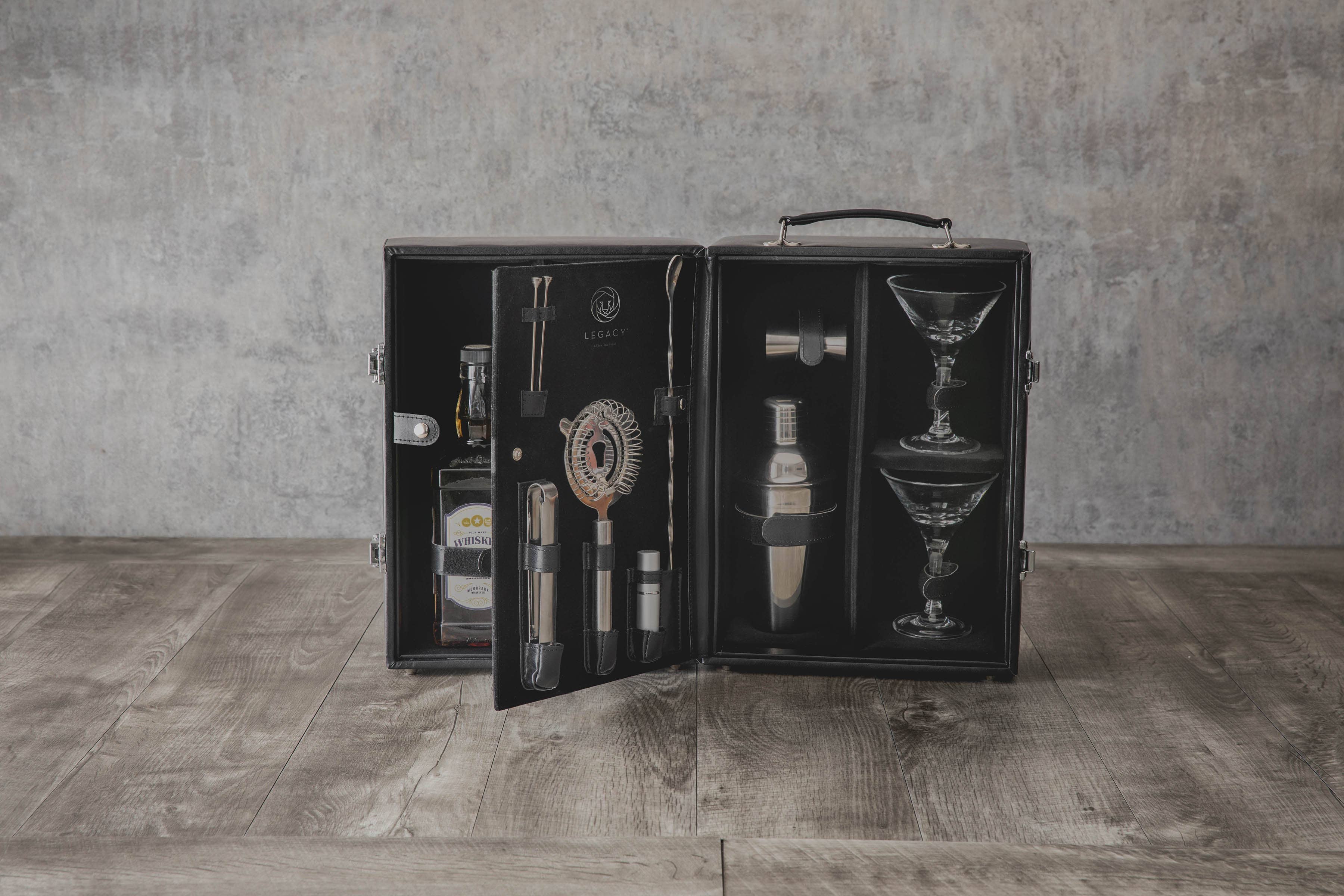 Picnic Time Family of Brands - Wholesale Bar Tool - Manhattan Cocktail Case, (Black)2