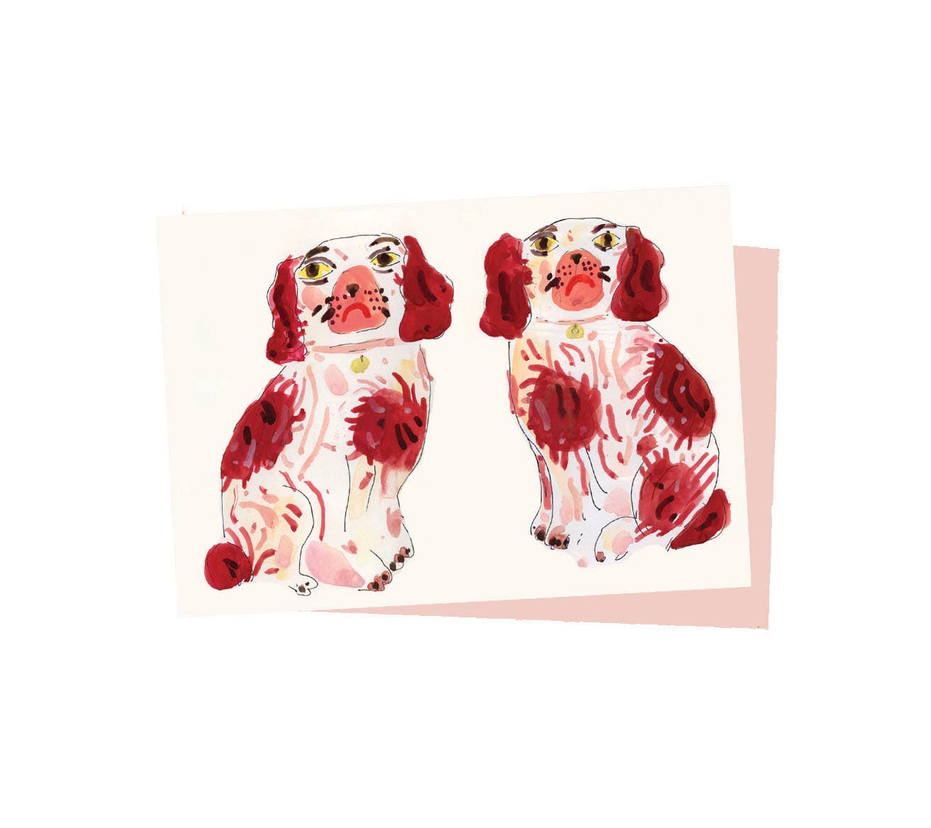 ELIZABETH GRAEBER art + illustration - Wholesale Stationery/Notecard Set - Staffordshire dog figurines notecard
