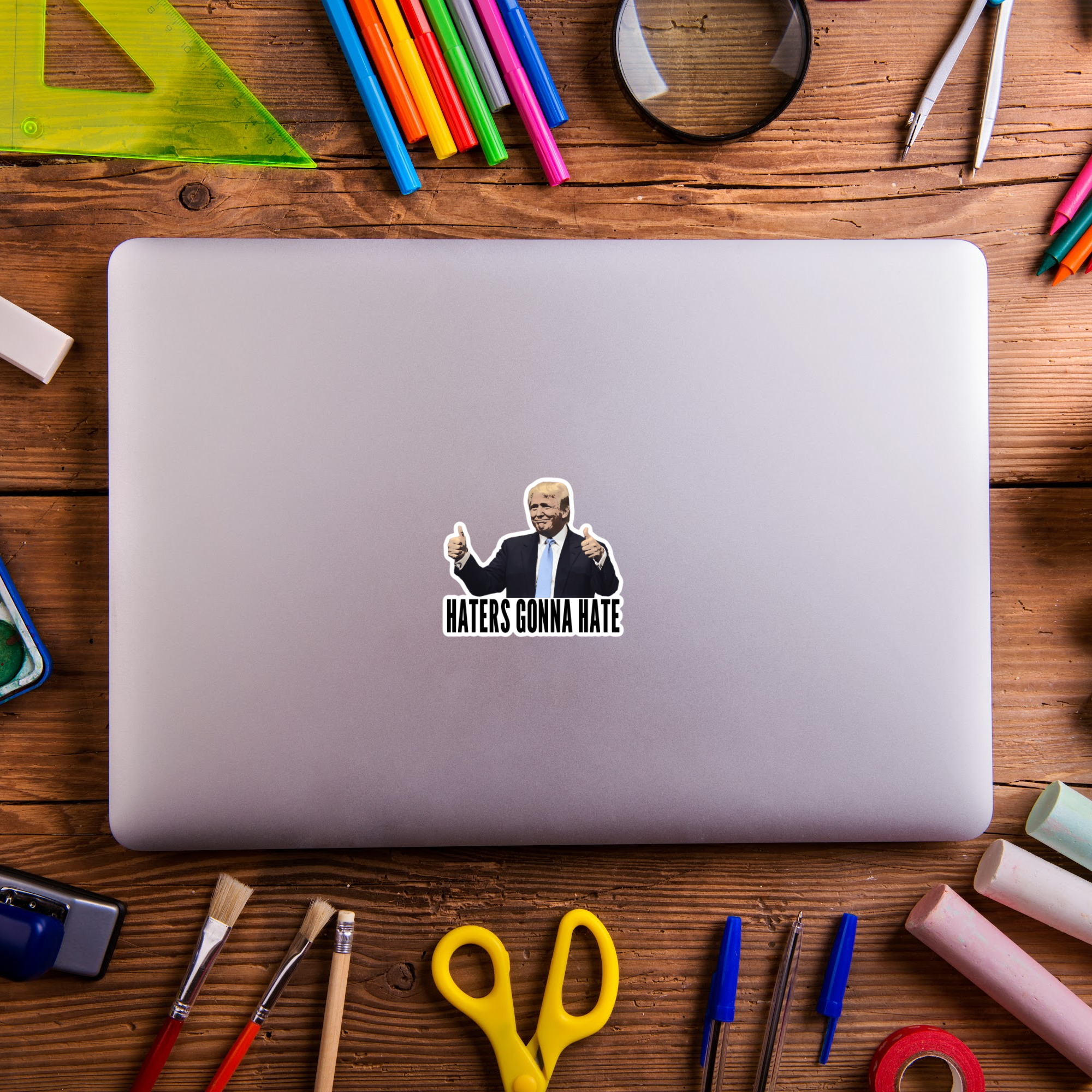 Jazzy Pop Stickers - Wholesale Sticker -  Haters gonna hateTrump USA laminated sticker America maga1