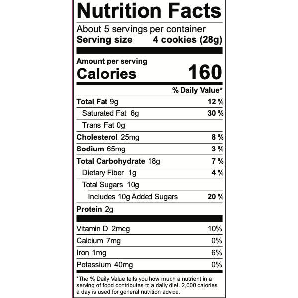 Spritzal Cookie Company - Wholesale Biscuit - Almond Chocolate Chip Shortbread Cookie Bites 5oz- Case of 83