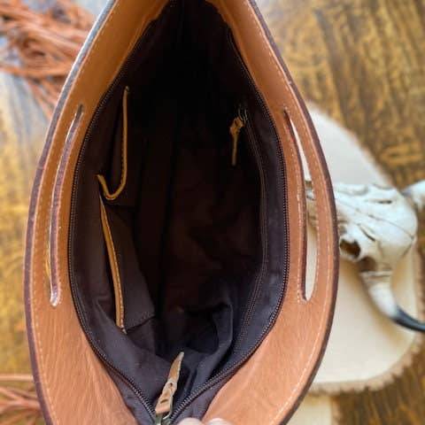 Boho Ranch Shop - Wholesale Crossbody Bag - Women's - The Maggie - Hand Tooled Leather Cowhide Crossbody Purse Bag10