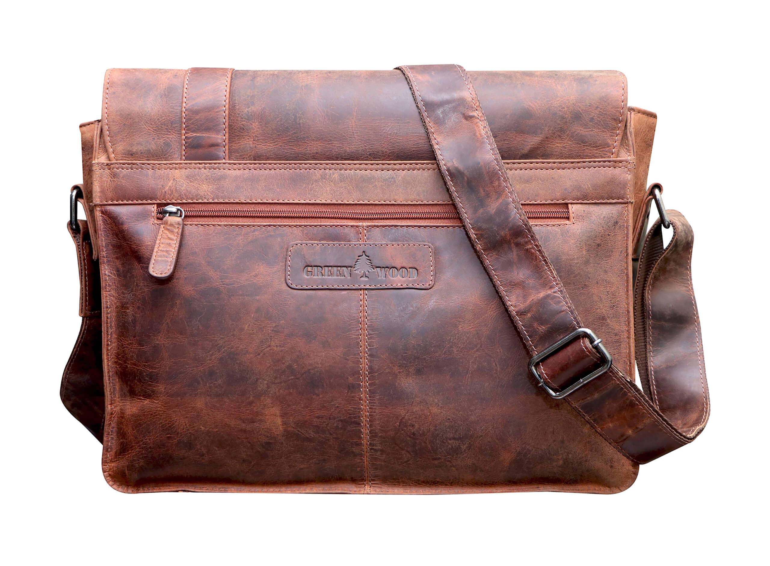 Greenwood – wholesale Kurirväska – Unisex – Greenwood Dexter läderväska för män och kvinnor, passar 14-tums laptop7