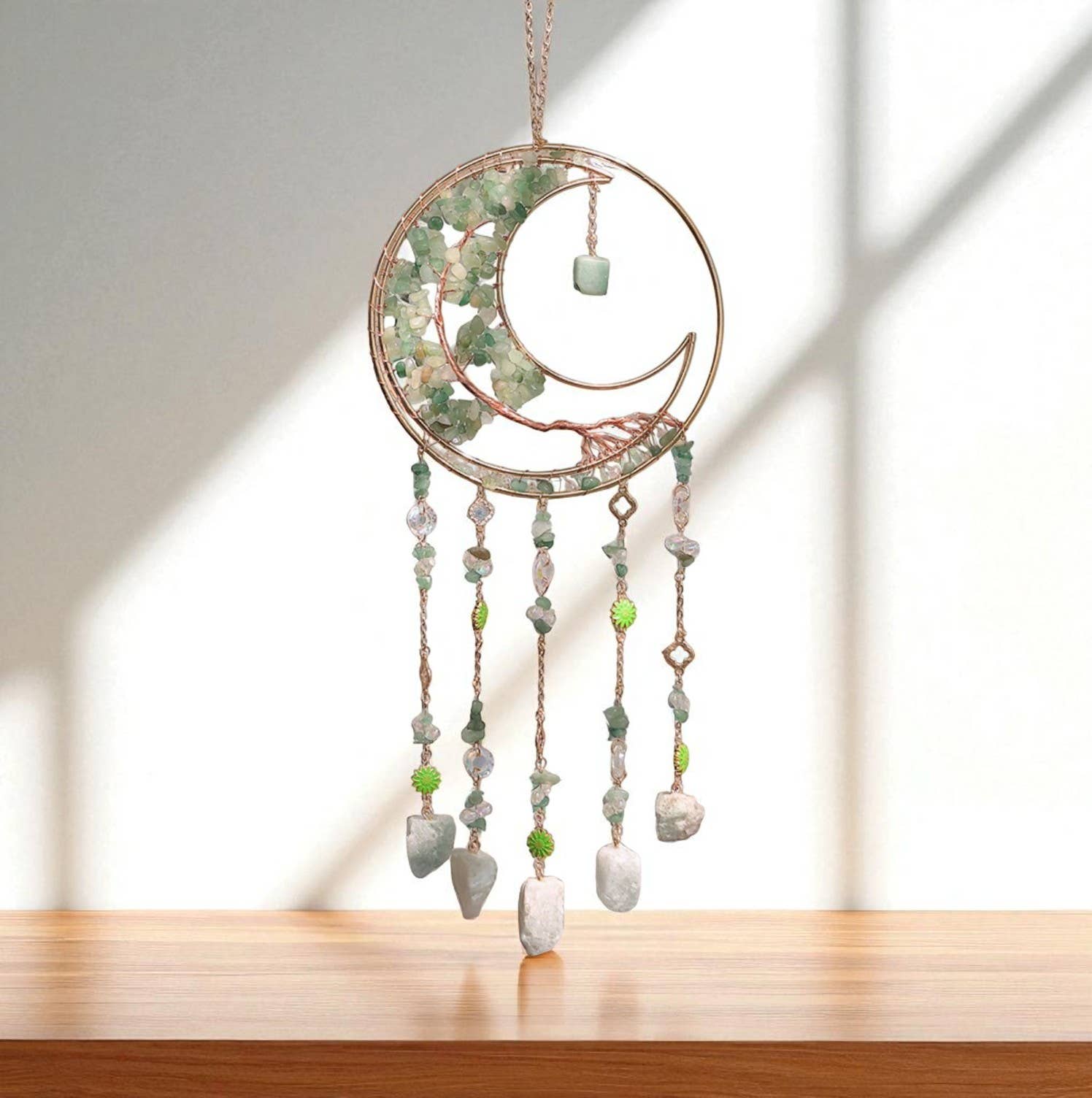 Crystolver (We Cover All Import Fees) - Venta al por mayor Atrapasoles - Atrapasol Cristal Árbol de la Vida en forma de Luna3