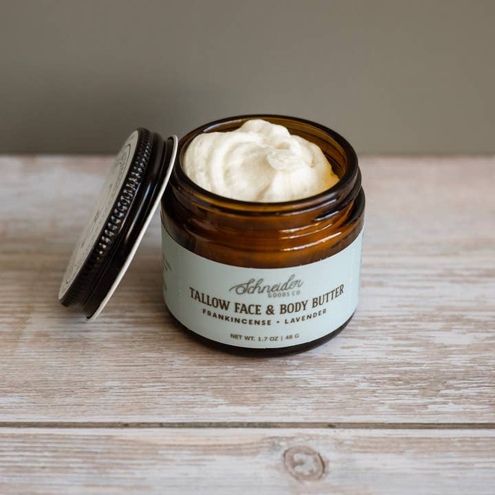 Schneider Goods Co - Wholesale Body Balm/Butter - Frankincense + Lavender Tallow Face & Body Butter3