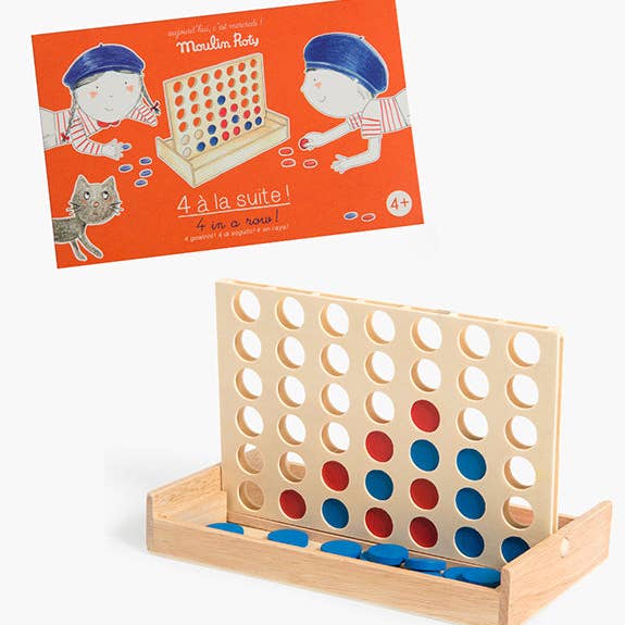 Speedy Monkey - Vente Jeux de société - Jeu de plateau en bois 4 à la rangée - Jouet récréatif - Moulin Roty2