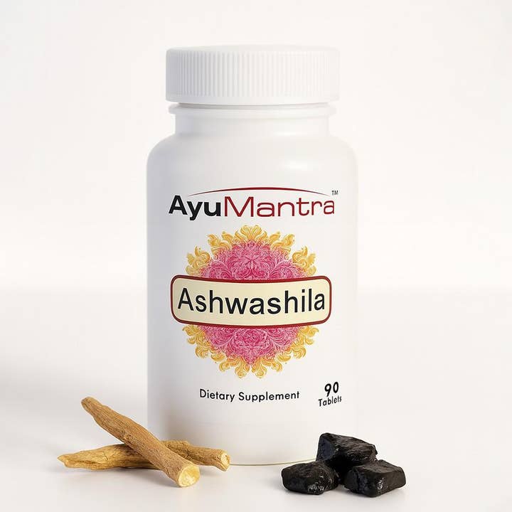Ashwashila (Shilajit+Ashwagandha) Tablets - 90 Tablets for wholesale by AyuMantra