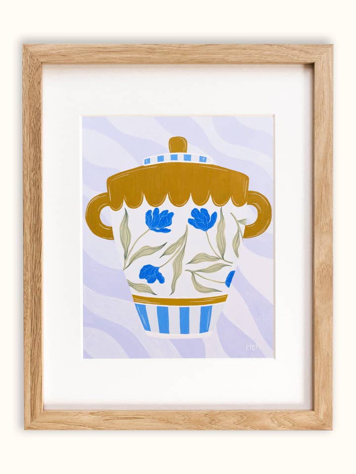 "Gravel Teatime" — Giclée Print for wholesale by Grown Wild Paper Co.