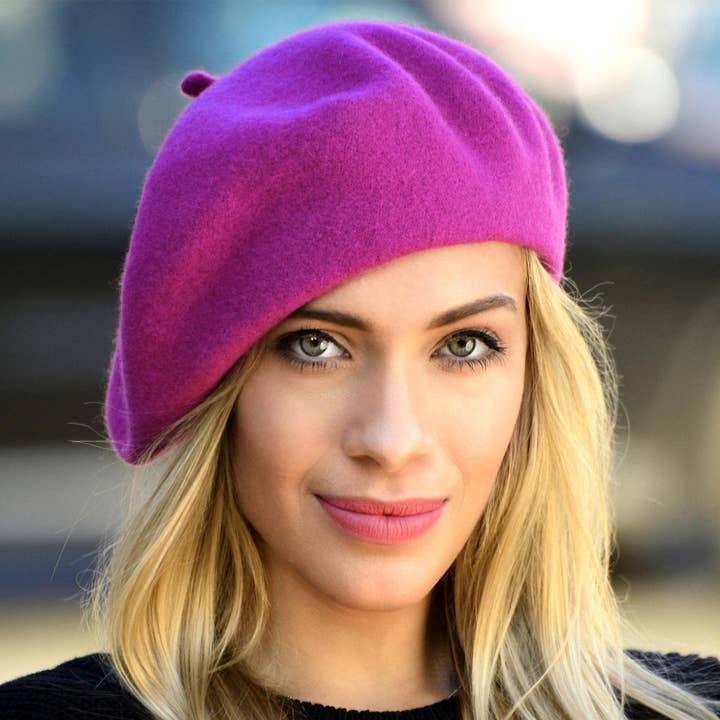 ACCITY - Wholesale Beret - Women's - SOLID FUZZY BERET_CWAH05417