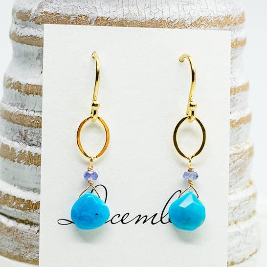 December Birthstone Gold Earrings for wholesale by Susan Roberts Jewelry