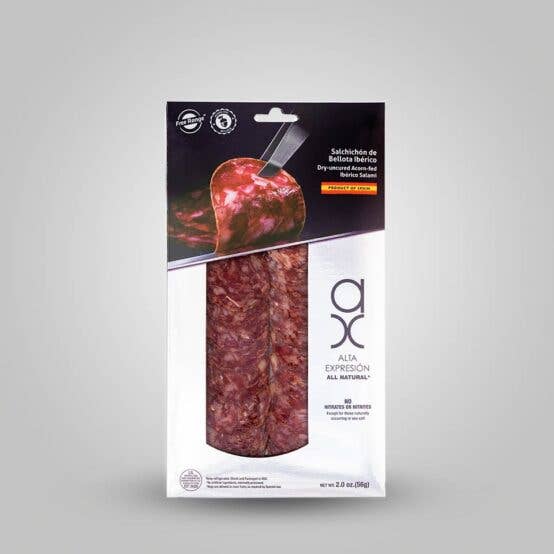 Sliced Salchichón Acorn-Fed Ibérico (2 oz) for wholesale by Alta Gama Foods