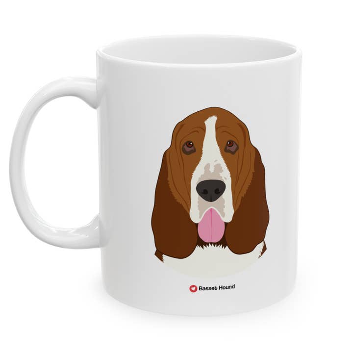 Basset Hound Love Dogs Mug 11 oz for wholesale by Motiva Gifts